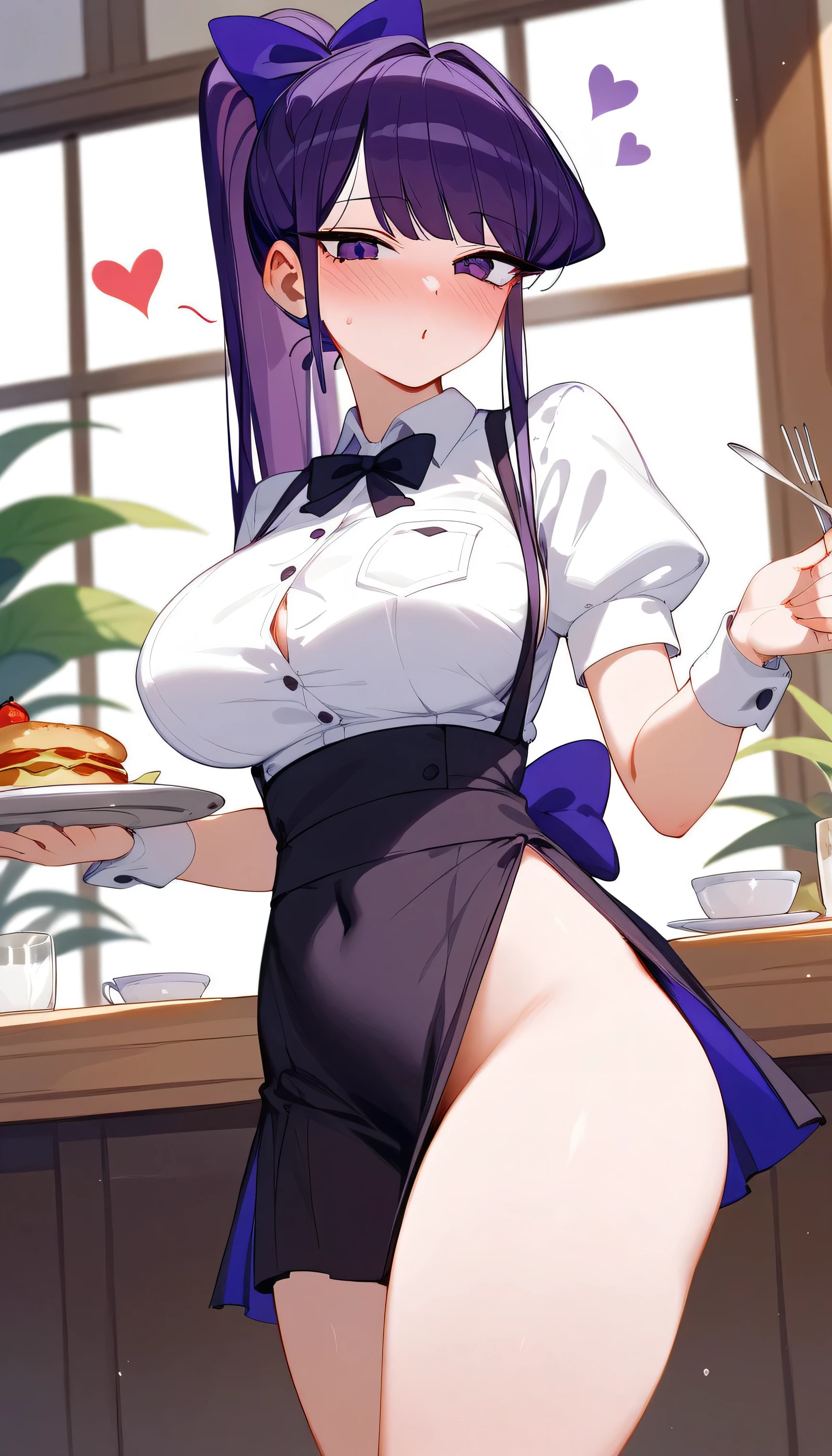 1 person、Long Hair、chest、blush、Mouth open、bangs、大きなchest、shirt、Black Hair、Red eyes、 1 person、ribbon、Animal Ears、Exposing shoulders、、破れたleotard、Torn fishnet stockings、Exposing her belly button、Are standing、tail、白いshirt、Heterosexual、pantyhose、Solo Focus、A bow tie、Bunny ears、Side Ponytail、leotard、She is taking off her fishnet collar.、偽のAnimal Ears、High leg、Playboy Bunny、Raising his leg、片足でAre standing、chestを露出している、ウサギのtail、vapor、黒のleotard、No Face、tray、No Faceの男性、偽のtail、blackboard