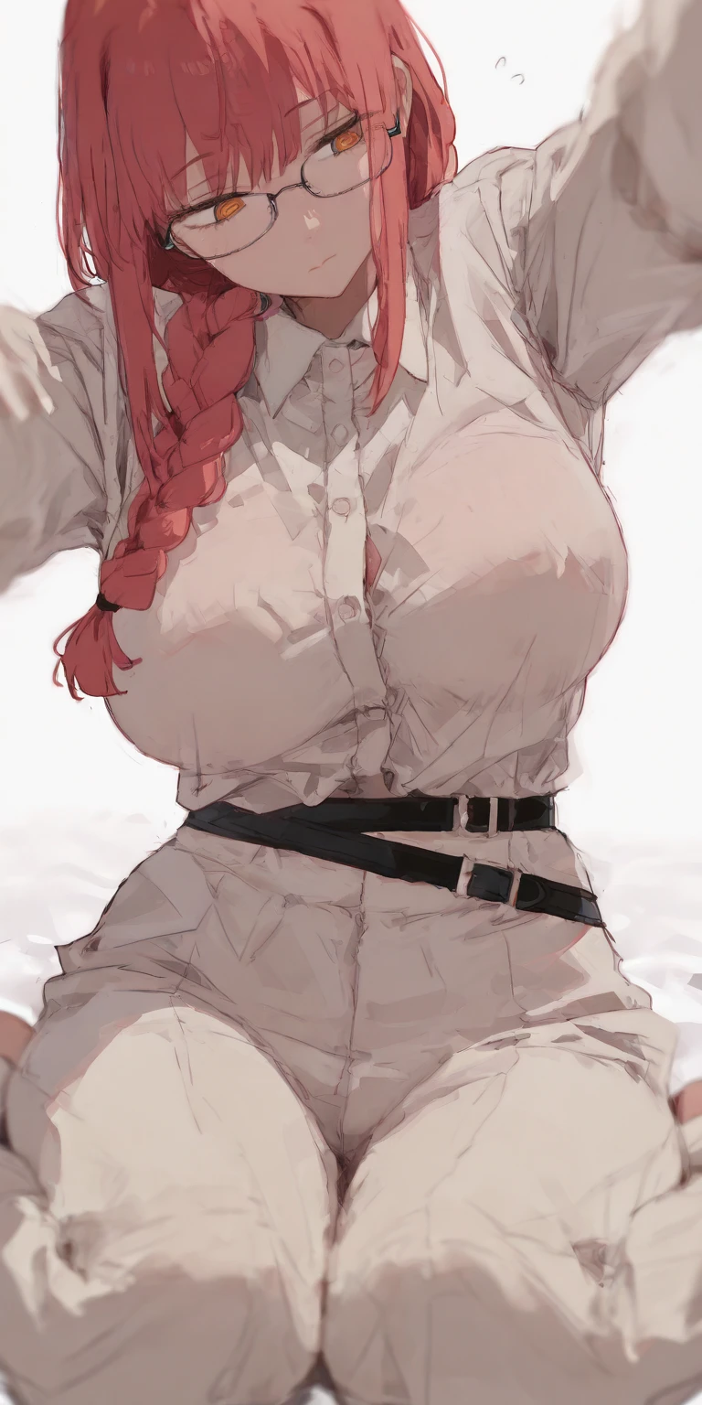 portrait, red hair, freckles straight hair cut, blue eyes, long lashes, soft white skirt,((extreme hanging big tits)),(highest quality、4k、8k、High Resolution、masterpiece:1.2)、Super detailed、(Photorealistic:1.37)、Portrait、Sharp Focus、feminine、delicate、White skin、female curves、Gentle expression、Soft lighting、Bright colors、Artistic atmosphere, shy expression, in school