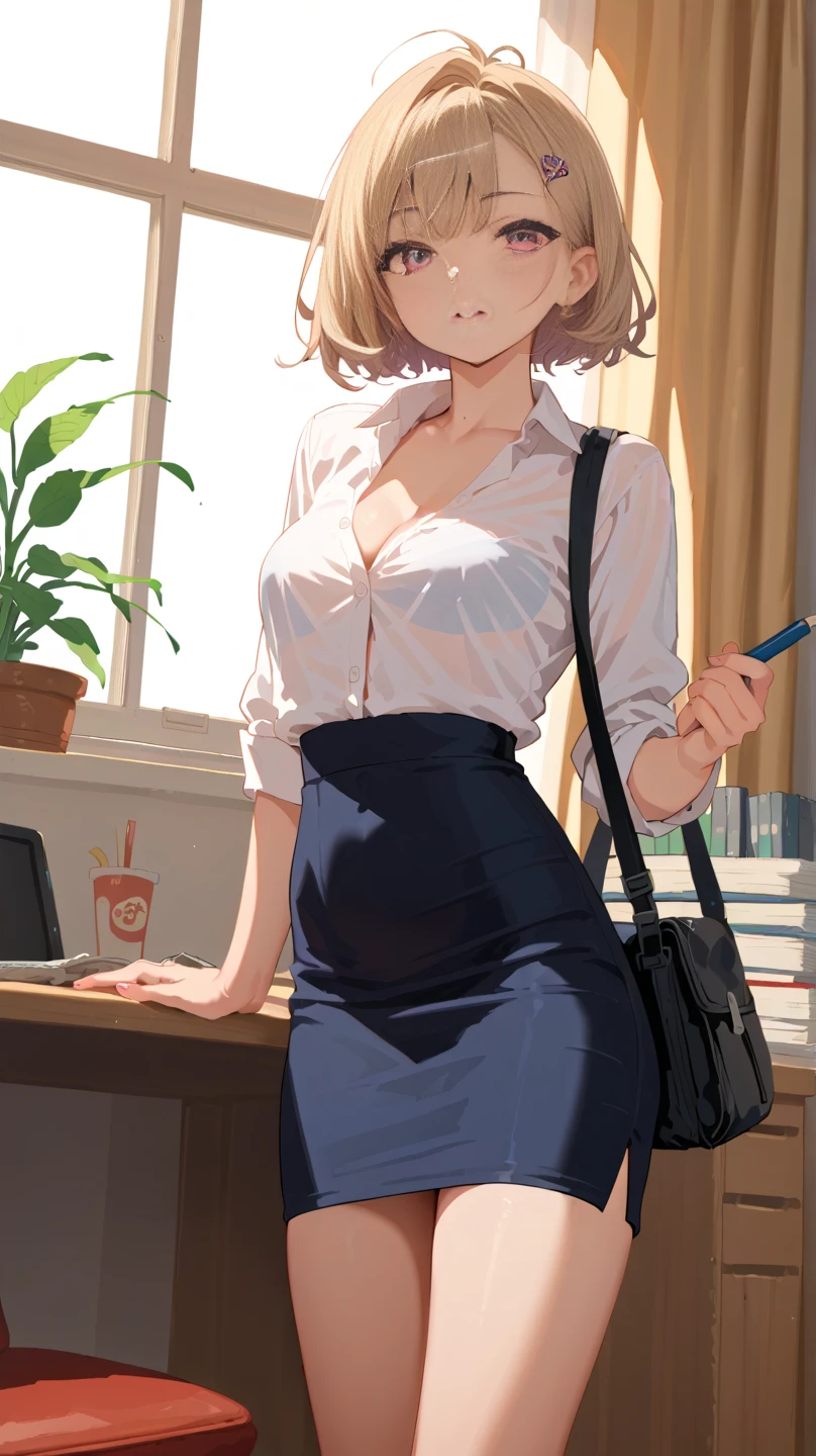 blue skirt
