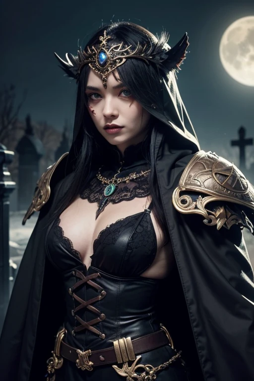 A glamorous Grim Reaper appears on the cover、Perfect proportions、large drooping chest、Death、There'There'There'There's an evil aura coming out、top-quality