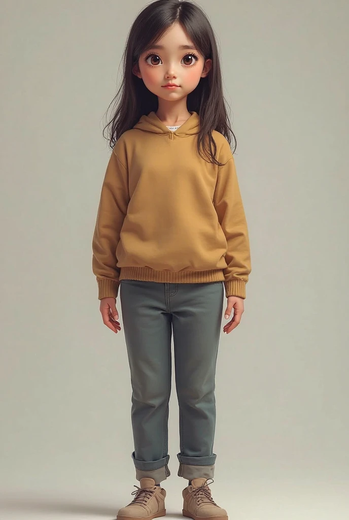 beige sweater, Plain children's sweater, Set of sweater and pants, Children's boots