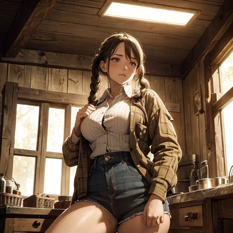 (masterpiece, best quality, high resolution, ultra detail, photorealistic, 8K, perfect anatomy), intricate face, detailed body, detailed face,
BREAK
1girl, Beautiful girl, huge breasts, narrow waist, athletic body, big eyes, black eyes, thick lip, Gloss on lips,
BREAK
down jacket, scarf, denim shorts, boots, tent, bonfire, cooking utensils, night, University campus