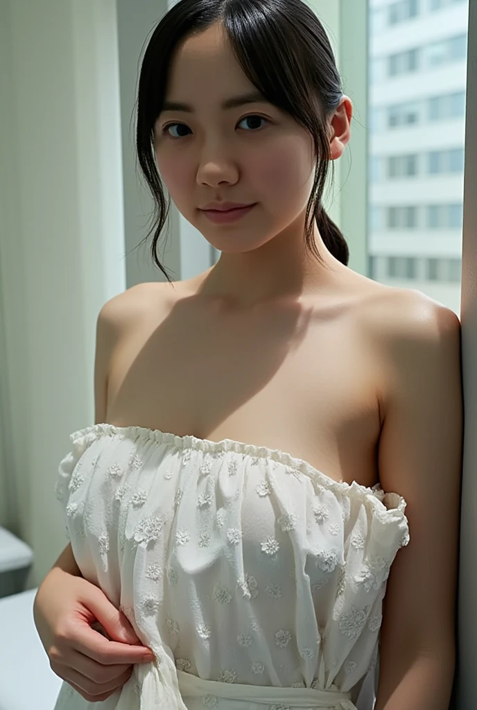 (Highest quality, Highest quality、Masterpiece, detailed、Ultra-realistic), Beautiful and delicate、Portrait of a 12-year-old girl,Primary school students、10th Generation、Calm and gentle look, Model for painting、AI will randomly decide whether to be naked or half naked、Nude Model、Beautiful nipples、The background is a room at home、Atelier、Small breast size、Her legs open towards me in an M shape.、Spread your legs、detailed、Accuracy、Body facing forward、Embarrassing、Poses are generated randomly and in various ways.、Short Hair,Poses are randomly generated by AI、Hairstyles are also randomly generated by AI.、Hair color is also randomly generated by AI、chest is not that big、Beautiful breasts、innocent、Young、immature、The AI will randomly decide the size of the breasts, whether they will be B cup or C cup.、Not big breasts、No breasts larger than a D cup、delicate、Anatomically correct、The areola is small、nipples are also small、Nipples pointing upwards、The tip of the chest is also pointing upwards.、Bell-shaped breasts、Height: 130cm