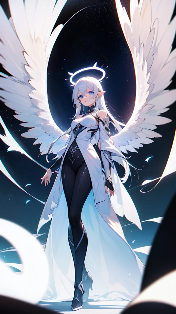 White，haughty，white color hair，Kaziran wide-eyed，Holy Spirit，Radiant