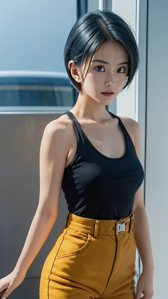 space fighters, japanaese girl, planet, head band, short cut hair, intercom