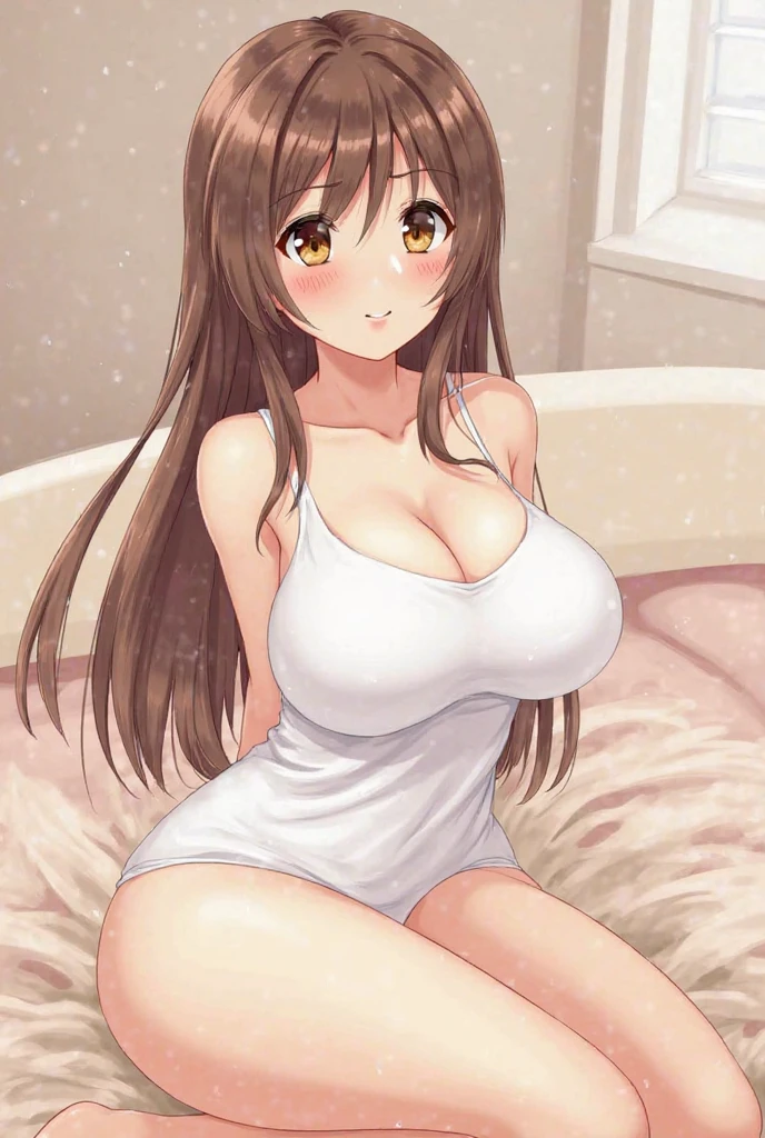Milf, spaghetti strap long dress, sexy fat, ultra detail, sexy body, seductive expression, sexual expression,