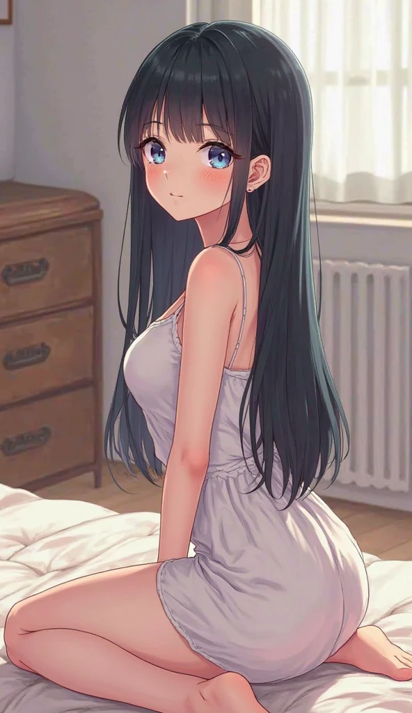 (masterpiece、top-quality、hight resolution), It depicts a familiar call girl entering a room, having a casual conversation with a regular customer, and the call girl undressing to move on to play. She whispers in her underwear, "Hey, it's time to do it❤" The setting is a private room. Although she is somewhat embarrassed, she shows a comfortable intimacy that has already been achieved several times with her body. Toward their future meeting, their bodies are burning with lust and their eyes are drowning in sexual desire. nsfw (((1girl, alone)))