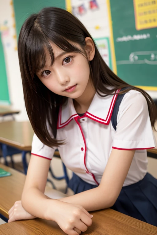 nsfw、((vagina)), Nude, (Highest quality,8K quality,masterpiece:1.3),(Ultra-high resolution,Photorealistic:1.4,RAW Photos),(Very detailed,Caustics,Detailed Background),(Ultra-Realistic Capture,Fine and beautiful skin,Perfect Anatomy),At dusk,Sunset sky,School building,18-year-old,cute,single eyelid,Ahegao,、School classroom、Natural soft light、((Full body portrait)),Crouching、Twin tails