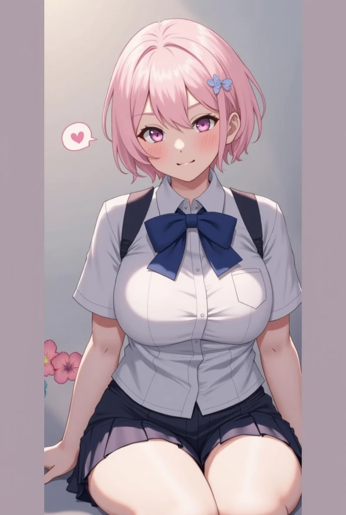 hoshino-default, hoshino \(blue archive\), heterochromia, long hair, pink hair, ahoge, halo, ,white shirt, plaid skirt, necktie, sneakers, id card,terasu mc, NSFW, One girl,2penis,Handjob,fellatio,Sweat, vapor, witness, Browsing Caution,one 2Man, in hotel, bed, UHD, masterpiece, textured skin, high details, best quality, highres, anatomically correct,enraptured smile,Sensual eyes,flirty expression,8k, heart shaped, pupils.score_9, score_8_up, score_7_up, score_6_up, score_5_up, score_4_up, source anime