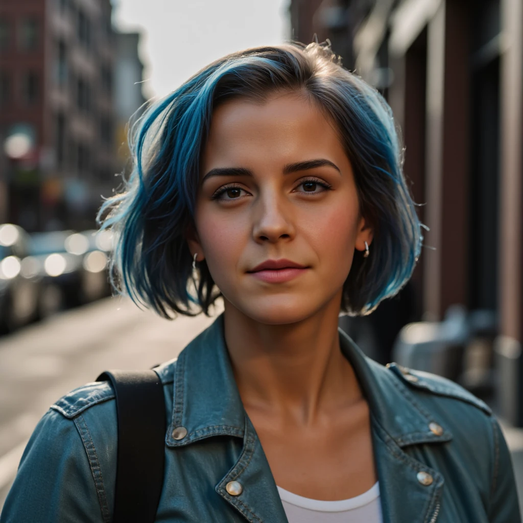 Punk woman pixie hair