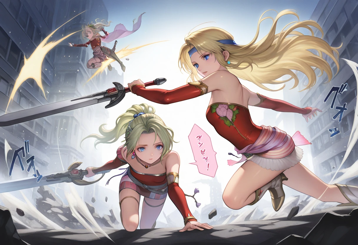 2A Japanese girl with blonde twintails、Female Combatant、Close-up of a girl wearing a red tank top、Purple Skirt、White panties、Black fishnet stockings、Black shiny boots、Saiyan Girl, wonderful, Nano Girl, Female body type, Inspired by Hiromu Arakawa, Anime Manga Robot!! Anime Girls, Fubuki, Full Body Suit, by Hiromu Arakawa、wonderful, silk, Beautiful and attractive anime , Anime Girls of the future, tears,Drooling,Pee,Sweat,Tongue out,incontinence,Peeing、Estrus、Eyes wide open,Estrus,Blushing,Nipples are erect,Face is hot、Lust、incontinence、Armpit Hair、pubic hair、Nipples are erect、Red lips、Red tongue、Sticking out tongue、Her skirt is flipped up、Panty shot、White panties!、Covered in sweat、wet、Panties to public hair!、Armpit Hair!One sword and two cuts、Doomsday Demon