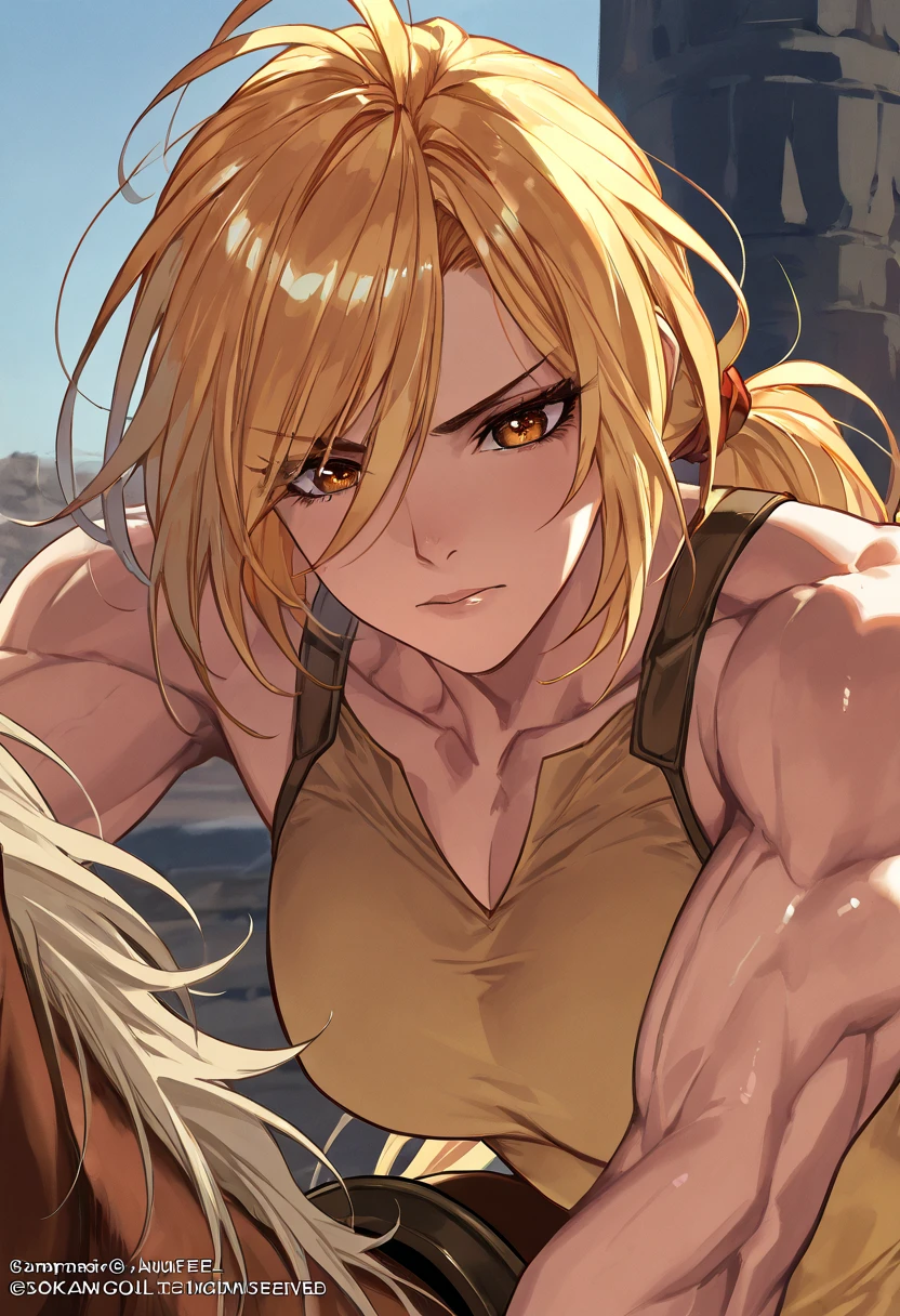((La mejor calidad)), ((Obra maestra)), Altamente detallado, 8k, (mujer adolescente), AnnieAOT,solamente, , Dramatic lighting, Grandes ojos de anime, Ojos de mejor calidad, SFW, 1girl, Cielo, mentañas, cascada, De_sentido_abajo, Profundidad de campo, Profundidad de campo, pose sexy, tiny breast, tiny breast, , desnudo, muscle, muscular, musculada