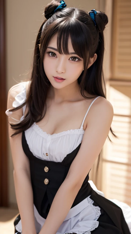 Model clothing、Perfect Makeup、Elementary school girl、Curly Hair、Photographing the chest、Sex Appeal