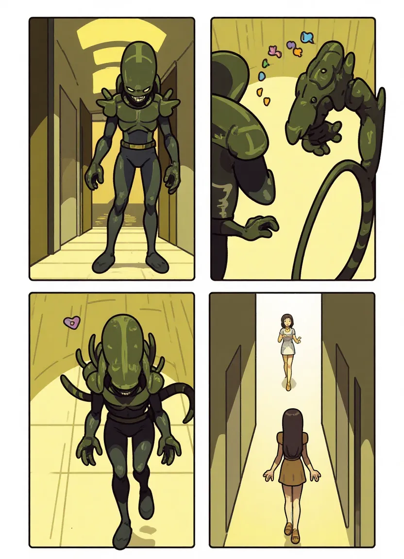Alien hunting girls