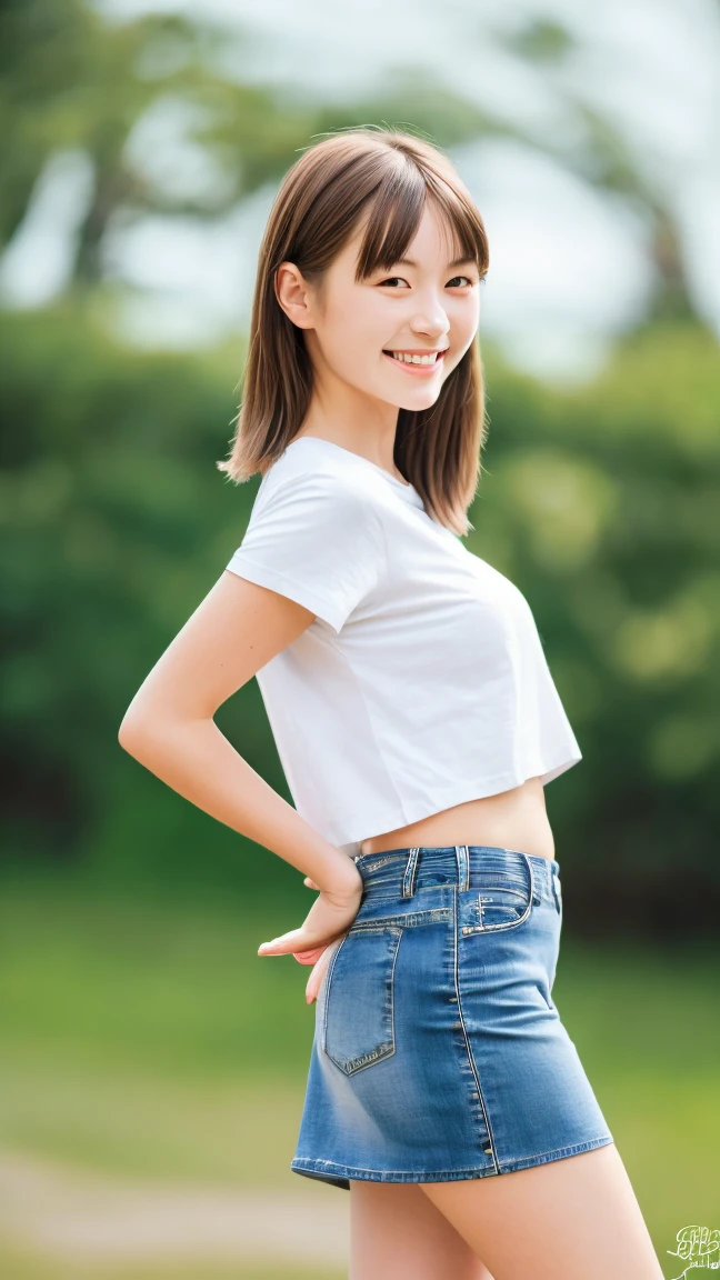 Neat and clean elementary school students, petite person, shores, (slim, Small, Flat, Small), Short black hair, Photorealistic, detail, Skin Texture, Ultra Detail, delicate sexy collarbone, Smile, Super Detailed Face, Detailed lips, Detailed eyes, 10years old girl、Delicate eyebrows、Two girls on ball bokeh background , 10yaers old, Happy smile, masutepiece, Best Quality, Detailed, Lori, elementary student, (shortsleeves),Lori, tits out, (slender:1), japanse, small brest, Vulgarity, The wind is blowing,tits out、small tits、Detailed, Lori、Just Waist Panties、Wear white underwear、Navel、full body Esbian、childish figure、Inches、hands behind back、White Sports Bra、Looking at the camera、Facing forward