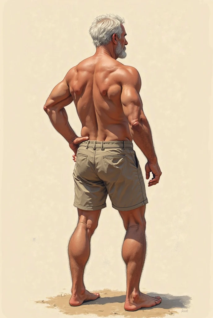 The man is naked.