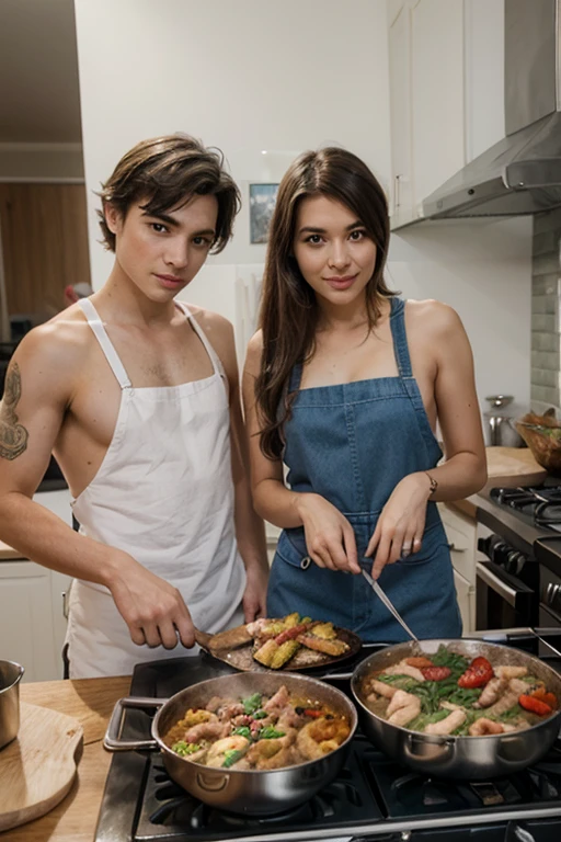 there are two people sitting at a table with plates of food, profile image, momma and papa, 4 k post, 4k post, lovely couple, reddit post, with tattoos, profile photo, taken in the early 2020s, photograph taken in 2 0 2 0, taken in 2022, photo taken in 2 0 2 0