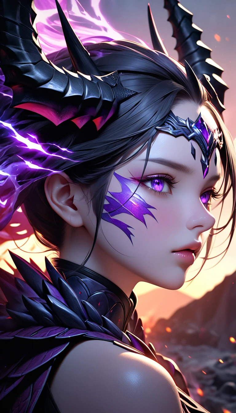 Esoteric arachnids lady, Spider Queen Elise, League of Legends, Esoteric arachnids, Combat Stance, ( body formed from metallic mauveine and metallic black liquid metallic paint twisting into a beautiful interpretation of the female figure), length, Sharp Fangs, nature, ((Complex metallic colors in the foreground)), (( Fluid Mechanics, The most beautiful smooth scale face makeup, Smirking expression)) - Dark blood, Onyxia、Noir painting of a beautiful young witch, length purple hair, dark purple lips, evil, evil female, smile, Black Prom Dress, She is coming to you, close, Bright Blue Eyes, Surrounded by swirling pink smoke, Genuine, Attention to detail, Highest quality、A beastly demon wields a vicious blade, Blood Chain, Behemoth Bones, Snake-like tentacles, Cruel Teeth, Expressions of madness, Oppressive Dungeon. 8K Vision Reveals Fear, Ultra HD detail makes monsters stand out, Grotesque shadows dance, The creature whispers, Stifling atmosphere, Vision problems, Visible Madness. blade, A flash of evil intent shines, reflect (Light) Beyond the Darkness, Elucidate (Sharp details) and、Add a dizzying dimension to the impending chaos.