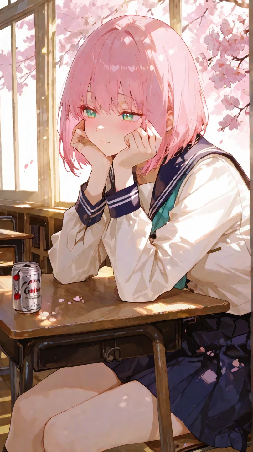momo velia deviluke, ph momo, momohd, phmomo, solo, 1girl, pink hair, purple eyes, short hair, hair flower, sweater vest, school uniform,(yellow sweater:1.2), big eyes, plaid skirt, black thighhighs,
(masterpiece:1.2, best quality), (finely detailed beautiful eyes: 1.2), (beautiful detailed face), (sharp face hair between eyes, Classroom,
(detail white panty, cameltoe), , brush, ((spread legs)),(((wet))),