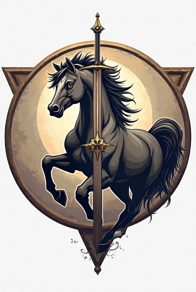 Create a gas company logo but with a horse