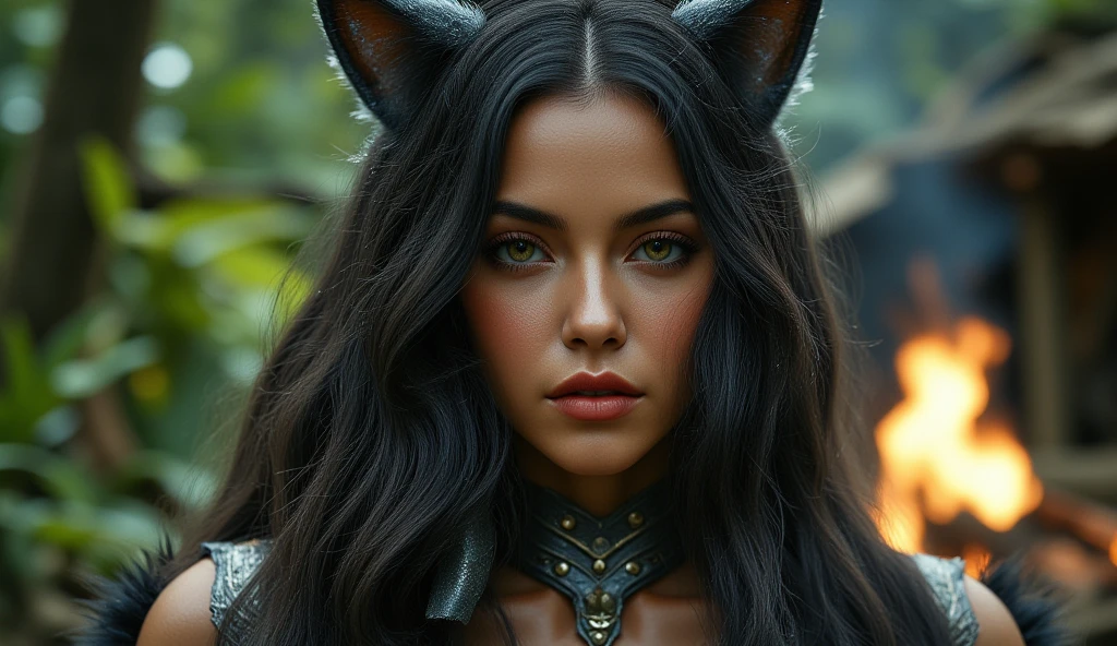 Melhor qualidade, extremamente detalhado, (retrato), de uma maligna demoniaca e bela garota gerreira, Beautful, cabelos brancos, corpo lindo, pele palida, dragon cyphers, olhos brancos sem retinas, sombreado preto borrado e escorrido e em volta dos olhos, Her appearance is that of undead Spectro, roupas rasgadas, em uma floresta seca e morta e sombria, infernal, 8k, ultra detalhado e realista