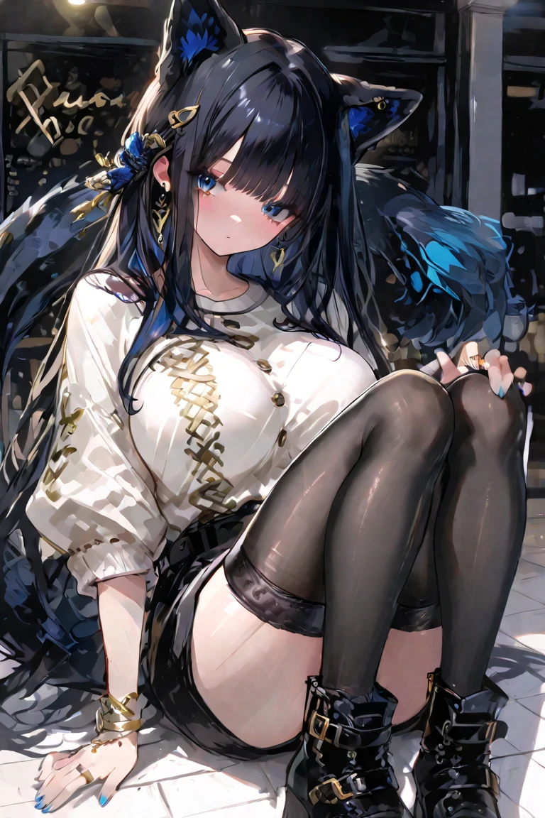 20-year-old chubby scholar girl full body image, Wear a flattering pleated skirt and sleeveless top, With charming black eyes, Knee-high boots highlight your long legs, and a long, layered black ponytail. delicate, Light, A transparent veil fills the composition, Exudes charm and,HD, detailed, ,Pregnant,Super huge breasts,School
