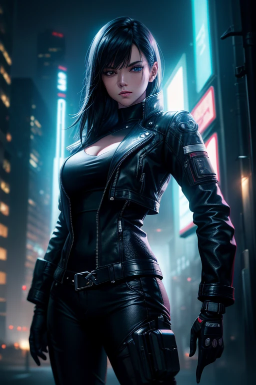 portrait cyberpunk cityscape , dark, moody, raining, blonde woma with long black hair with blue highlights, head tilted down, unbuttoned open blouse clinging to her skin, water running down her body, wet hair, wet clothes, mist . neon lights, dark alleys, skyscrapers, futuristic, vibrant colors, high contrast, highly detailed Shot on 25mm lens, Depth of Field, Tilt Blur, Shutter Speed 1/1000, F/22, White Balance, 32k, Super-Resolution, Pro Photo RGB, Half rear Lighting, Backlight, Dramatic Lighting, Incandescent, Soft Lighting, Volumetric, Conte-Jour, Global Illumination, Screen Space Global Illumination, Scattering, Shadows, Rough, Shimmering, Lumen Reflections, Screen Space Reflections, Diffraction Grading, Chromatic Aberration, GB Displacement, Scan Lines, Ambient Occlusion, Anti-Aliasing, FKAA, TXAA, RTX, SSAO, OpenGL-Shader’s, Post Processing, Post-Production, Cell Shading, Tone Mapping, CGI, VFX, SFX, insanely detailed and intricate, hyper maximalist, elegant,