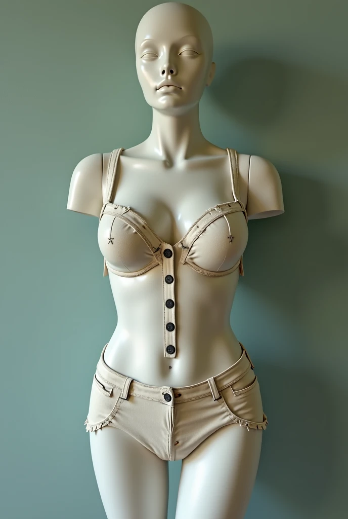((Best Quality, 8K, masutepiece :1.3)), (Realistic, super gigantic breast, plaster doll,fully body photo,edge of the room,livingroom,white mannequin doll,two shot,a photo of a man.photo with man,Immaculate mannequin,Standing position