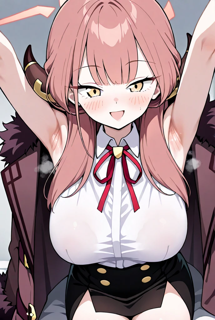 Body covered in 、Naked、、Covered in semen,girl、Naked、Ahegao、Creampie、Climax、Heart shaped pupil、uniform