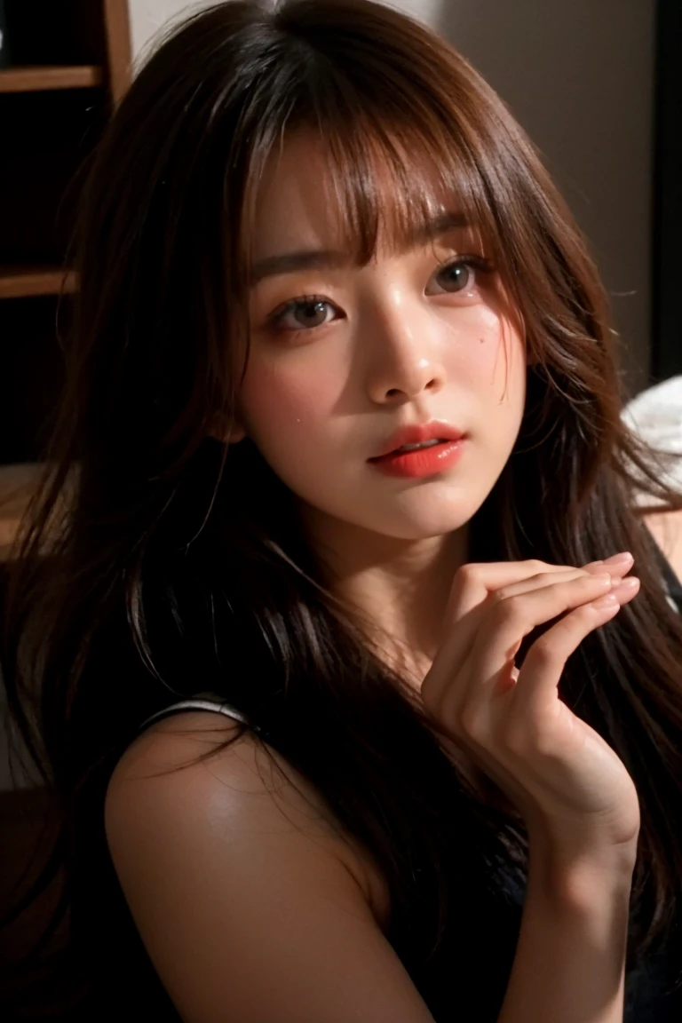 deep in the night、nighttime scene、(8K, Raw photo:1.2)Detailed face and eyes,Best Quality, 超A high resolution, Highly detailed ,intricate detailes ,masutepiece ,Cute Girl , Soft cinematic light, Hyper-detailing,Sharp Focus, High quality, (Panties:1.1)