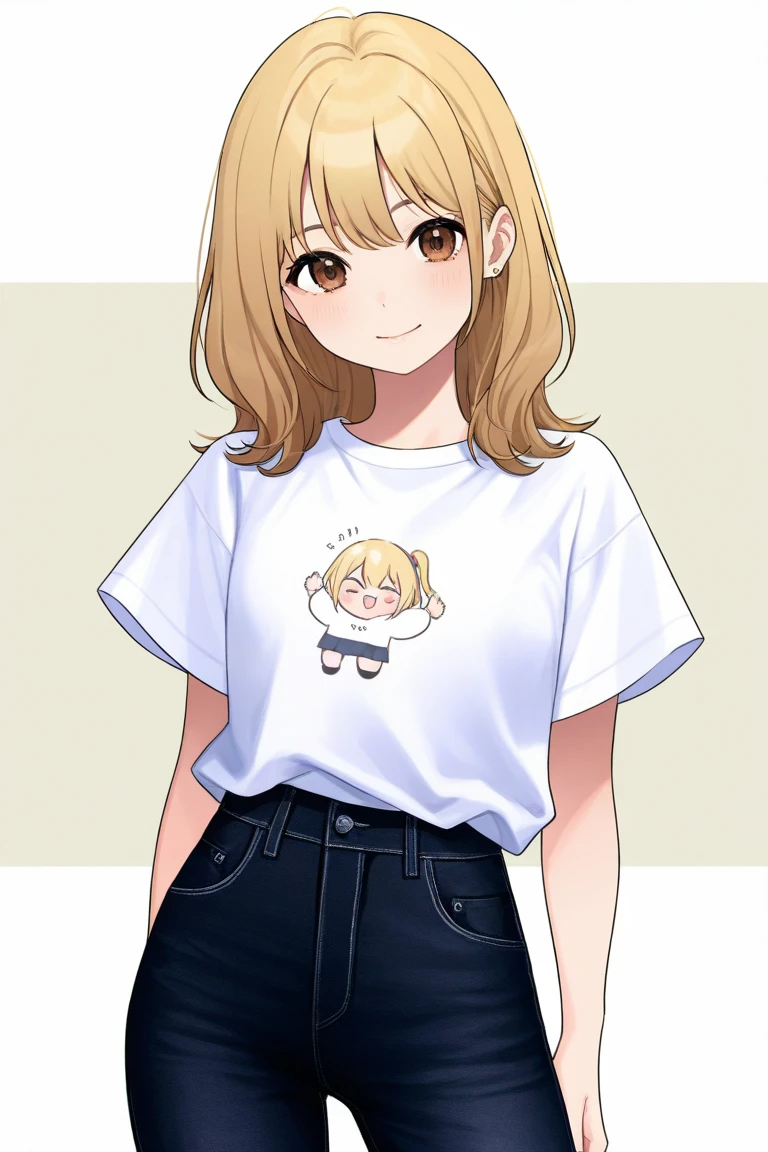 blush, sunlight, sunny, flowers, on a park, mesugake expression, ((mesugake expression at lens)) long hair, bows on pigtails, white bows, (Female , golden blond hair in pigtails, green, eyes, fair skin), (white oversized t-shirt), (short denim shorts), mesugake face, barefoot, ((At a childrens playground)), bratty, spoiled, oversized t-shirt, sassy pose