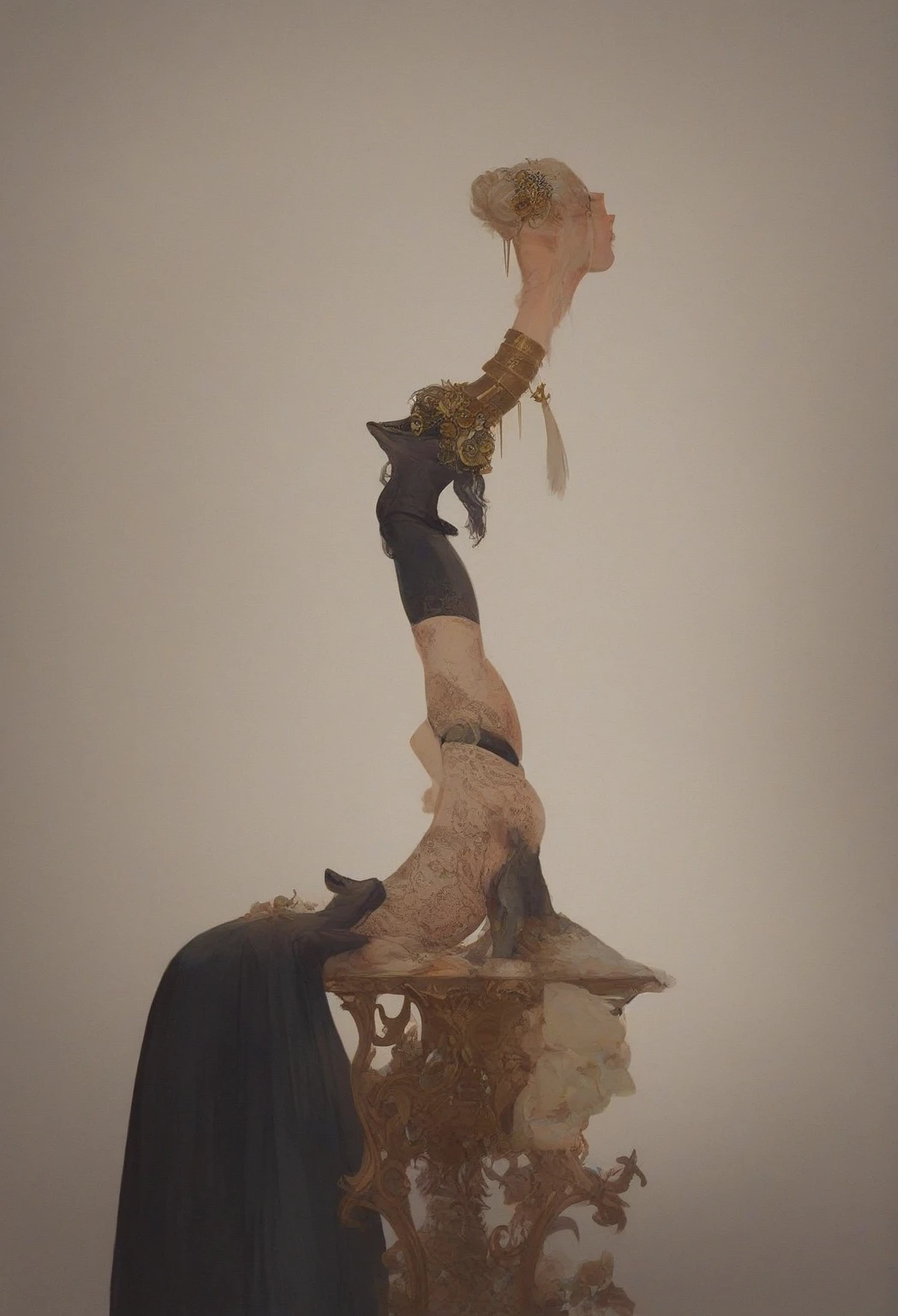 1girl, solo, human-vase, long neck,handles, yor briar, black hair, lace-trimmed dress, black dress
masterpiece, best quality, absurd res, very aesthetic,
(nironiro, kubo tite, nm222hz, mumumu, bartolomeobari, namespace, comodomodo,reoen, yuyumu, pottsness, murata range, acrylic paint \(medium\), yabuki kentarou, ningen mame, quasarcake, dino \(dinoartframe\):0.6)
