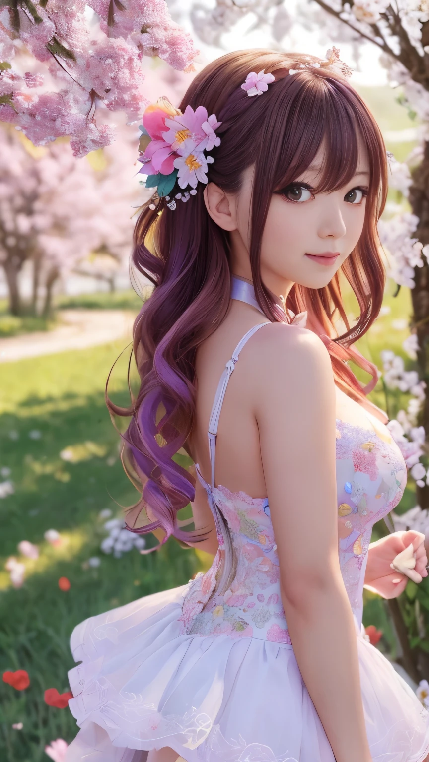 1girl, solo, (photorealistic:1.4), very delicate and beautiful, (top quality:1.4), (high detailed skin:1.4), glowing eyes, goddess, shiny skin, Beautiful detailed face, real skin texture, expressive eyes, luscious lips, glossy lips, natural makeup, golden bob hair, purple eyes, partially clad in a gorgeous (dance party hydrangea:1.3) lace wedding dress, suggestive gaze, elegant and attractive posture, upper body shot, (from below:1 .4),(white back ground:1.4)