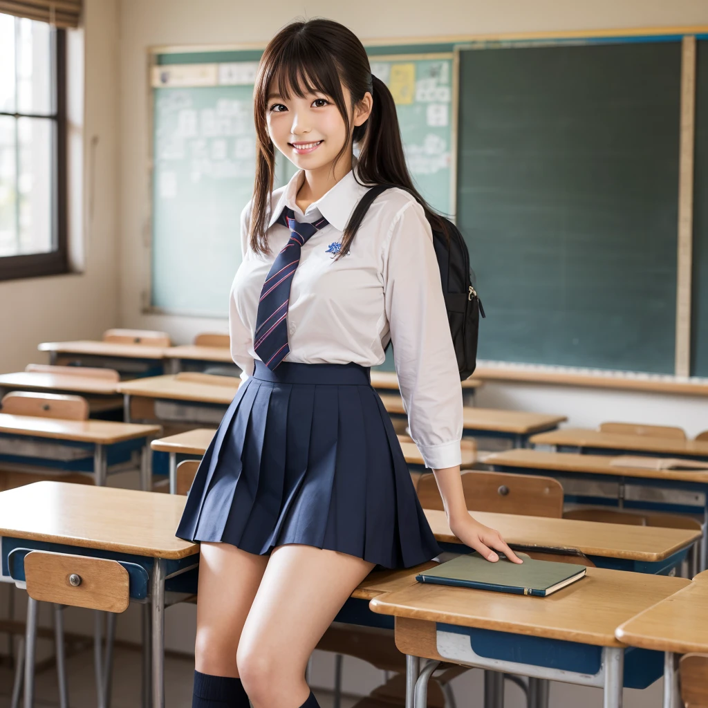 masutepiece, Best Quality, japanaese girl,1girl in, 8K, Raw photo, top-notch quality, masutepiece, nffsw:1.2, exceptionally detailed RAW color photo, professional-grade photograph, (Realistic, Photorealistic:1.37), (highly detailedskin:1.2), Ultra-high resolution, (lenz 50mm), (F/1.2),Exquisitely Detailed Eyes,Staring at the viewer,
break
With 1 girl (There are many elderly people:1.4), Beautiful face, kawaii,(Smile:1.05),(20yr old, wide-hips,Straight hair, (Short hair), Black eyes, white fine skin,small mouth, high cheekbones (Definition), Sexy Pose,(Leaning forward:1.3),(The to the FW:1.1),White panties、Korean Idol、Nogizaka Idol、hposing Gravure Idol、Adults、女優、(masutepiece, top-quality:1.3), (Ultra detailed 8K cg:1.2), (hyper realisitic:1.35), (Photorealistic:1.45), (Realistic:1.4), Cowboy Shot,
1 beautiful Japanese girl, 22 years old, super model, Japanese Idol, , (sitting on the desk:1.1), (School uniform:1.4), (Skirt lift:1.6),
(School classroom background:1.1),