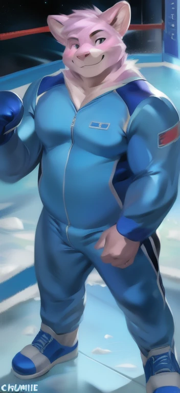 muscle grandpa wearing speedo with big bulge