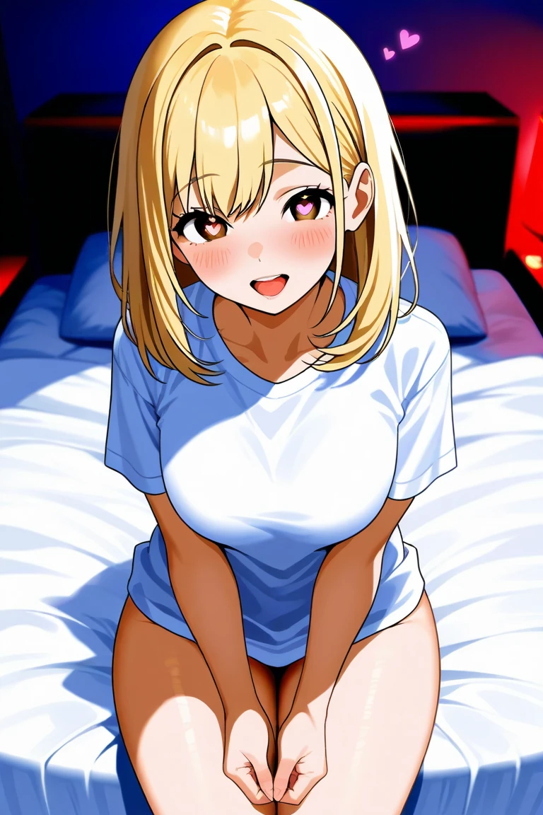 score_9, score_8_up, score_7_up, source_anime,
kaolla su, blonde hair, dark skin, dark-skinned female, blush stickers, ponytail,completely nude,pussy,niplles,bed room,closed eyes,smile,open mouth,