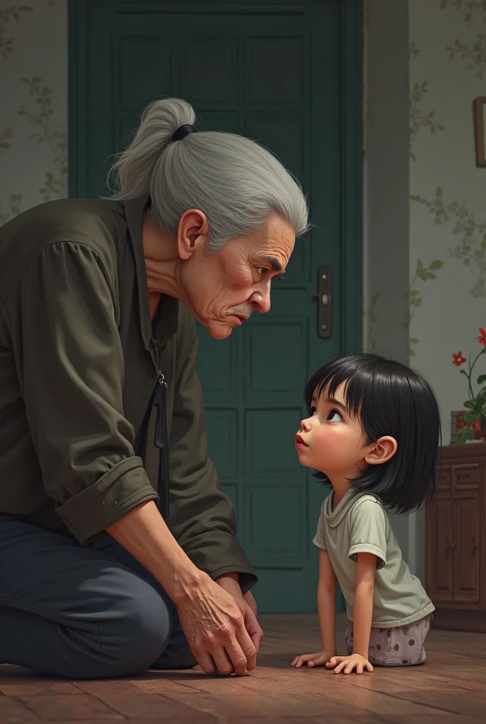 In the first half of the image, framed in ultra HD with 1,280 pixels in height and a semi-realistic aesthetic, a picturesque and colorful village provides the backdrop for a radiant, smiling father. He joyfully carries his child on his shoulders, his eyes brimming with love and happiness. The sunlight bathes his features with warmth and accentuates the vibrant colors of the surrounding environment, evoking an atmosphere of genuine contentment.

In the skillfully divided second half, maintaining the same ultra HD quality and semi-realistic style, the reverence for time is evident as the now-adult child reverently and compassionately bears the elderly father on their shoulders. The marks of age on the father, depicted through wrinkled skin, tell stories of a life well-lived. His gaze carries wisdom and gratitude, while the child displays determination and affection in taking on the role of physical and emotional support, thus completing the cycle of care and love. The centrally positioned, vibrant colors in both halves of the image serve to unite these two distinct and emotionally charged scenes, highlighting the timeless beauty of life's journey.