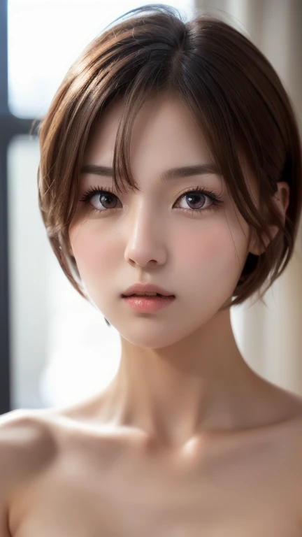 (8k, ultra high resolution, best masterpiece, Highest quality:1.2), Extremely detailed, thorough resolution, (realistic, realistic photo: 1.37), Portrait, Focus on eyes, high definition RAW photograph, professionally arrested, high definition and beautiful, UHD 8K Image photo, Volumetric Lighting, Soft Light, frank, Professional photography, highly detailed beautiful girl, Ultra detailed and delicate face, Finely defined eyes, (Extremely detailed eyes), Precise shape nose, expressive lips, fine texture skin, (HD skin:1.2), The fingers were neatly outlined, Every feature is meticulously displayed, one story, (20:1.2), Twenty generations, cute girl, Brown hair, Long straight hair, shiny amber eyes, Red lips, Cleavage, perfect anatomy, HD background is not blurred, particle, realistic, Amazing details, 8k Ultra HD, high quality, CG unity, C4D render, 3D rendering