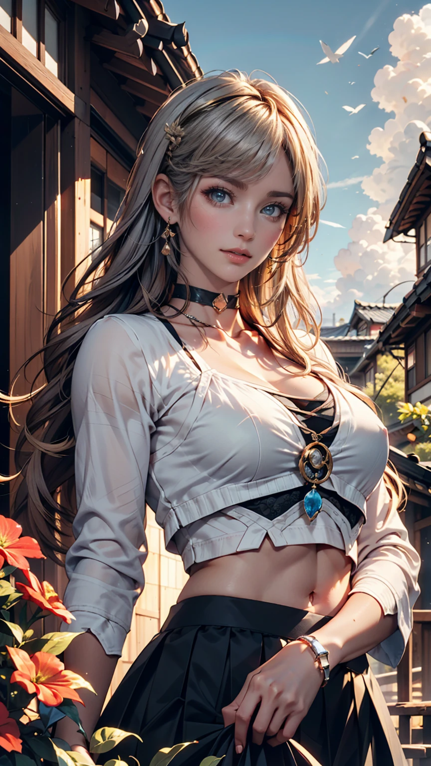 (((Absurd))), (((Highest quality))), Portraiture, Digital Art, (Trending on Art Station), ((One girl)), ((Eyes glowing green)), Star-shaped eyes, beautiful, (Beige blonde long hair), (((Greek clothing))):0.9、Sexy proportions、Sexy、Narrow waist、Scrunchies on the wrist