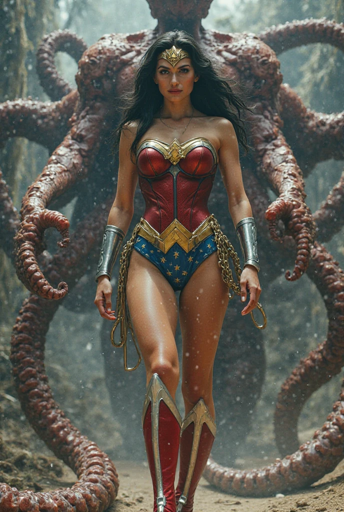 No background、I close my eyes and suffer、Supergirl is attacked by tentacles、Tentacle nest、Many tentacles pierce the crotch、Be sure to wear red boots(((Thick tentacles are digging into my crotch)))、(thick tentacles wrap around the neck:1.3)、Arm gets swallowed by tentacle、(The tentacles swallowed both of her legs.、Spread it wide.:1.9)、Crying Supergirl、Eyes closed、(Insert the tentacles:1.6)、(((Beautiful legs in black tights.)))、(((Legally express your suffering beauty)))、((((Make the most of your original images)))、(((Supergirl Costume)))、(((Beautiful Hair)))、(((suffering)))、(((Please wear black tights....、Be sure to wear red boots)))、((Best image quality、8k))、((Highest quality、8k、masterpiece:1.3))、(((Preserve background )))、Sharp focus:1.2、Beautiful woman with perfect figure:1.4、Slim Abs:1.2、Wet body:1.5、Highly detailed face and skin texture、8k