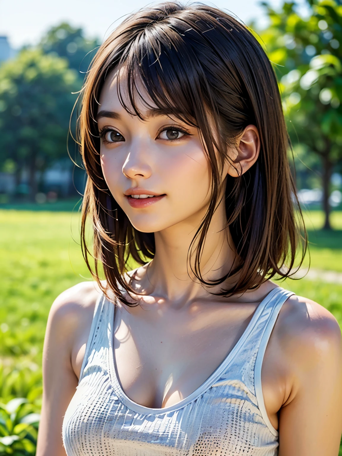 (((masterpiece:1.5),(highest quality:1.5),(Very detailed:1.5),(High resolution:1.5),(Realistic:1.5),(Photorealistic:1.5),(Delicate depiction),(Gentle colors))),8k,wallpaper,BREAK,1 girl,New female employee,(Face close-up:1.5),(front),Japanese,Short Bob,(Black Hair),(Beautiful Hair:1.5),(Shiny Hair:1.3),(Detailed hair drawing:1.2),(Peering in:1.5),(Fine skin:1.5),(Shiny skin:1.3),(Beautiful Face:1.5),(Cute Face:1.5),(smile:1.5),(Smiling with mouth closed:1.5),(Beautiful Teeth),(Cardigan:1.5),(Very delicate and beautiful brightly colored clothing:1.4),(Spring background:1.5),(faint light:1.5),(((Blur the background:1.5)))