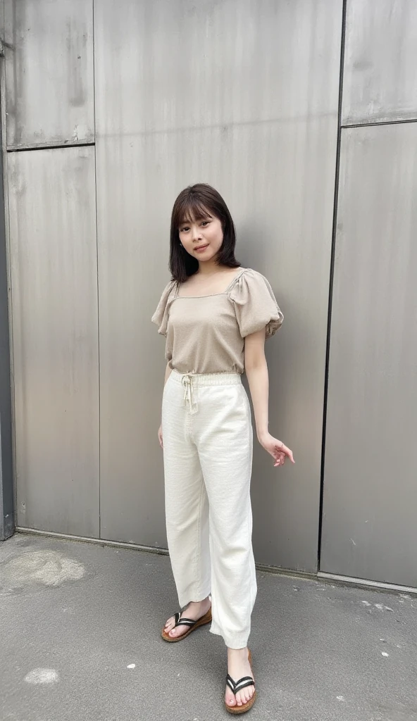 One girl, (Wearing casual clothes:1.6),(RAW Photos, Highest quality), (Realistic, photo-Realistic:1.4), masterpiece, Very delicate and beautiful, Very detailed, 2k wallpaper, wonderful, In detail, Very detailed CG unity 8k wallpaper, Super detailed, High resolution, Soft Light, Beautiful detailed girl, Very detailed eyes and face, Beautifully detailed nose, Beautiful attention to detail,Cinema Lighting,(In the city:2.0),Perfect Anatomy,Slender body,(smile:1.4),(close:2.4),(View the viewer),(Front view:2.0),Movie angle,(Wavy short hair:1.2),  