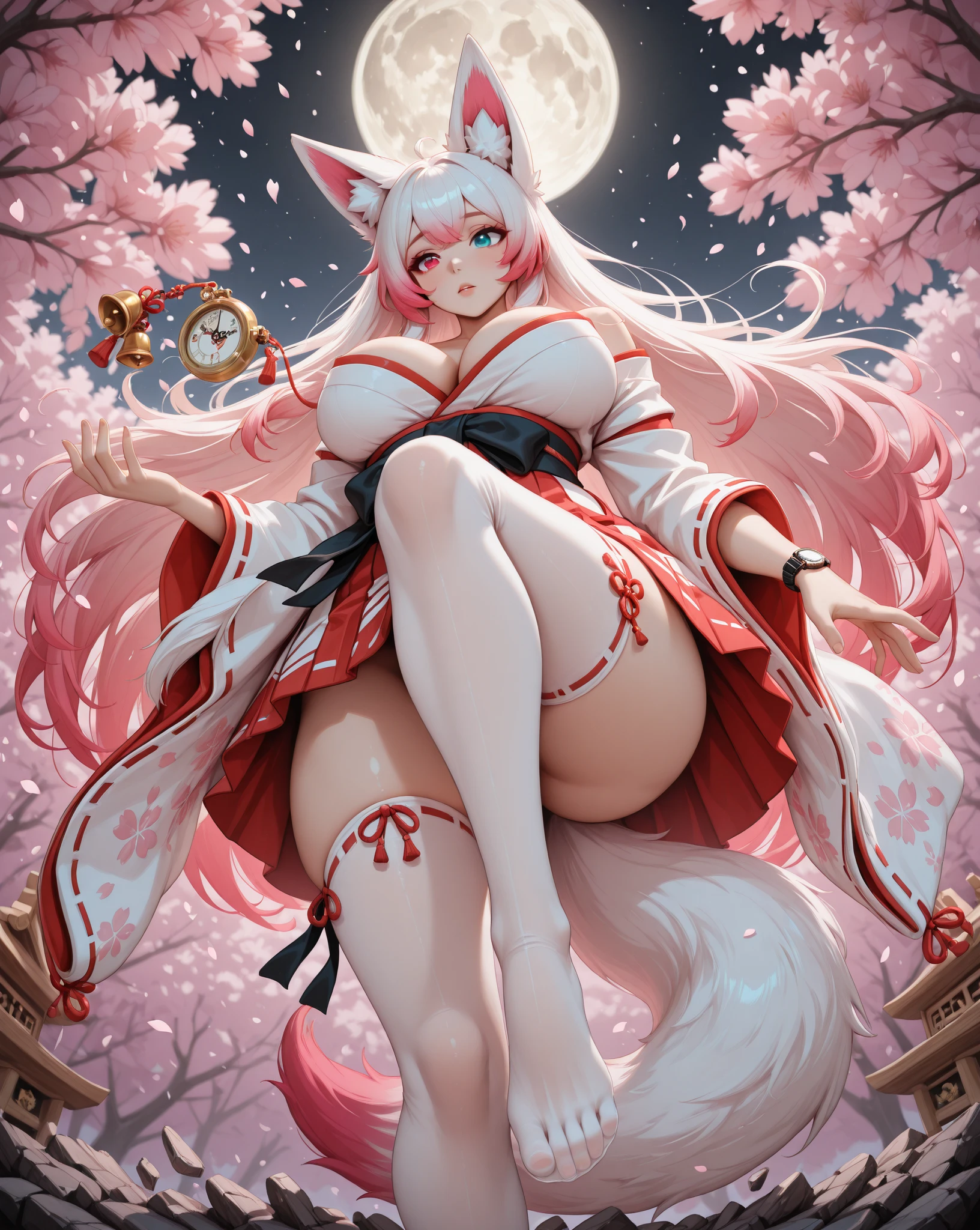 score_9, score_8_up, score_7_up, detailed background, by riyo_(lyomsnpmp), 1girl, solo, anthro cat, Green Eyes, white fur, short long hair, white fur, simple background, Plastic skin, fuzzy fur, absurd res, Big butt, standing, front view, Breasts, Big breasts, toy