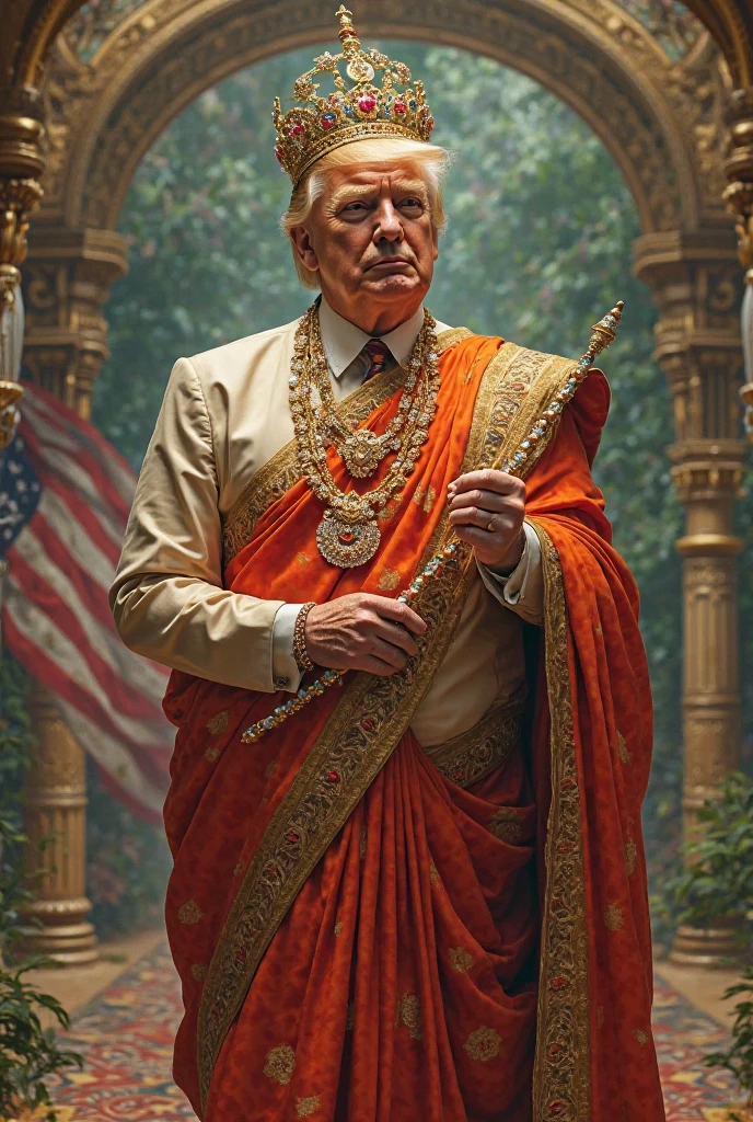 Trump in india traditional wear