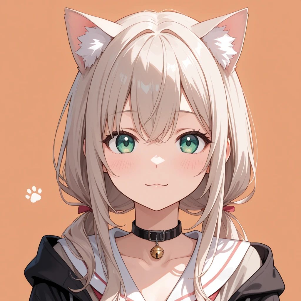heterochromia,yezi,<lora:yezi:0.7>,1girl, cat girl, bell, solo, long hair, jingle bell, animal ears, neck bell,