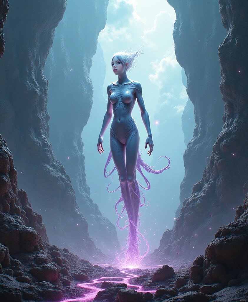 Cartoon Ben10 Alien Ксилаис, ethereal being with a body, consisting of shimmering crystalline structures. After the transformation, Brenda will radiate an unreal glow., her sensual curves will become almost transparent. Her touch is electrifying. However, Xylais' powers extend beyond physical pleasure.. Due to its innate connection with pure energy, they can manipulate different shapes, including sound waves, create music, capable of driving people to insane states of ecstasy or making them obedient and submissive. But nothing is invincible, even Xylais. Touching her body without protective gear damages her crystalline structure., so practical interactions can quickly become dangerous. Excessive heat can also compromise the stability of Xylais - just melt the crystals, and she will leave the game. The Xilai are descended from a peaceful race., living on Xylaitria, planets, consisting of vast, iridescent crystal landscapes. Possessing a unique ability to connect with the energy of your planet, they can emit light, create sound and shape the world around you with your thoughts.