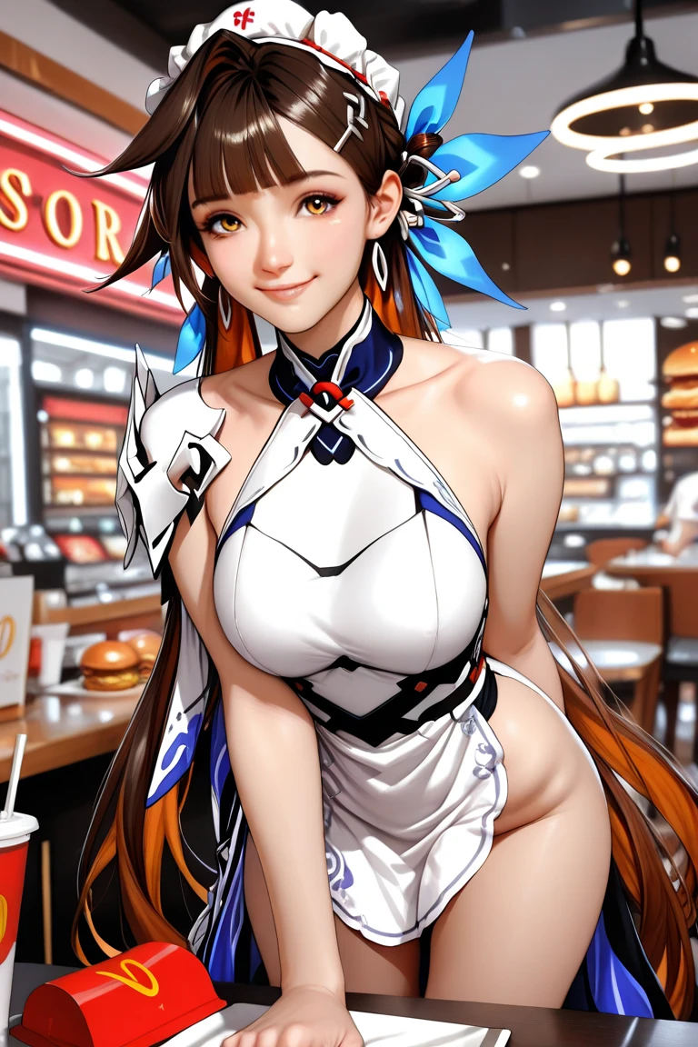 NSFW, Full body portrait of King of fighters Mai, high-res, ultra realistic,detailed eyes, detailed lips, detailed features, flawless skin, perfect Thic figure, wearing see through short night dress, spreading legs for sex in a market, covered in cum, exposing belly, thighs and legs, hungry for sex, seductive expression, ahegao face.