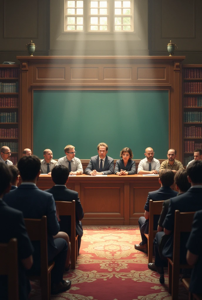 A man in a suit lecturing to a crowd