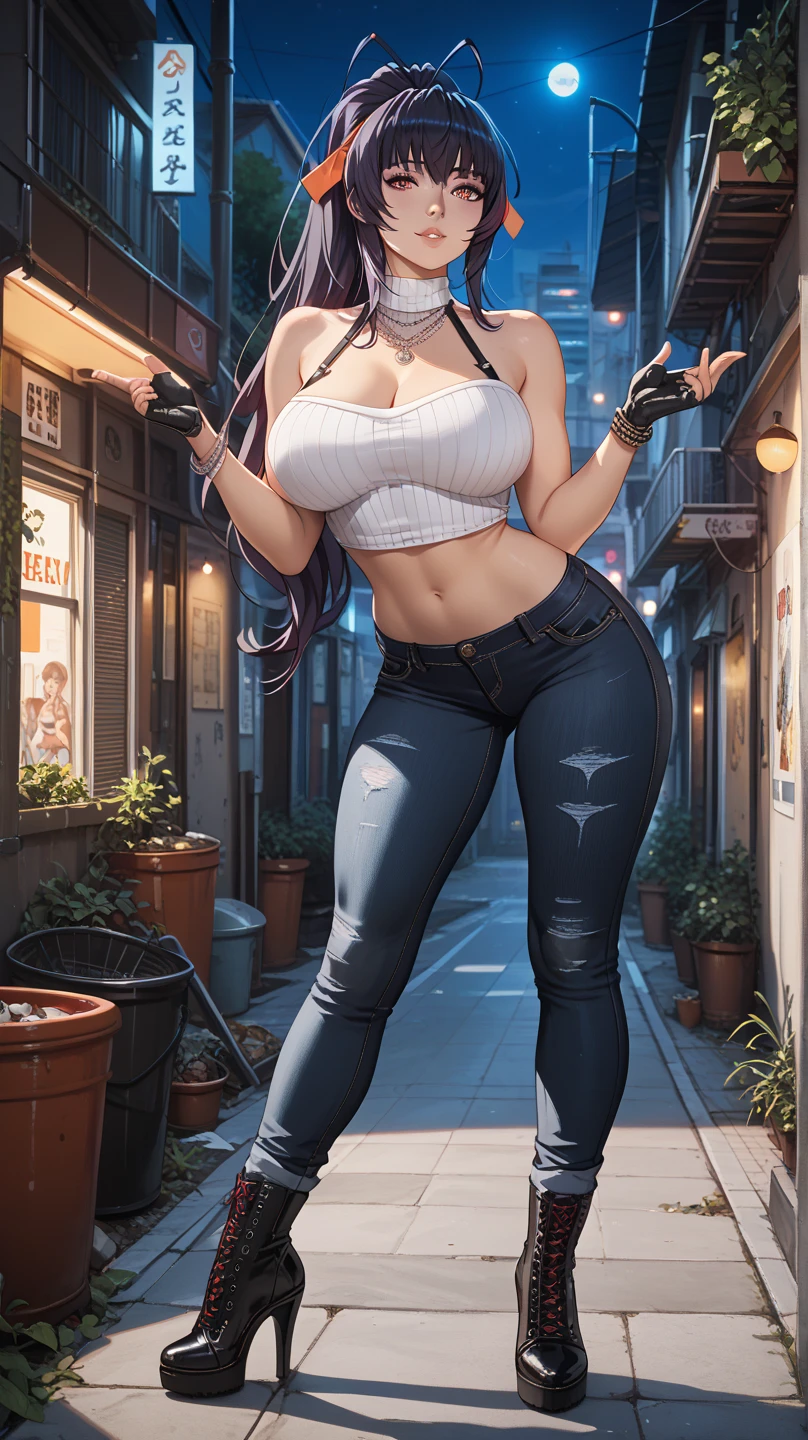 (((32k image quality))), (((RAW Photos))), (Highest quality, detailed:1.2), (Very delicate and detailed), (((((Ultra-high resolution))))), (((((One Woman))))), (((Cleavage))), (((Big Breasts))), (((Show off your cleavage))), (((Close up of the chest))), (((colorful t-shirt)), BREAK, (((bootcut pants)), (((Beautiful female legs))), (((Fishnet tights))), (((short boots))), Street Snap, ((Photographing shoes from chest)),
