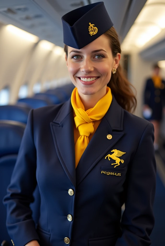 Very beautiful stewardess, Air France, whole body